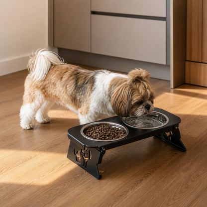 Comedouro Elevado para pets de Metal