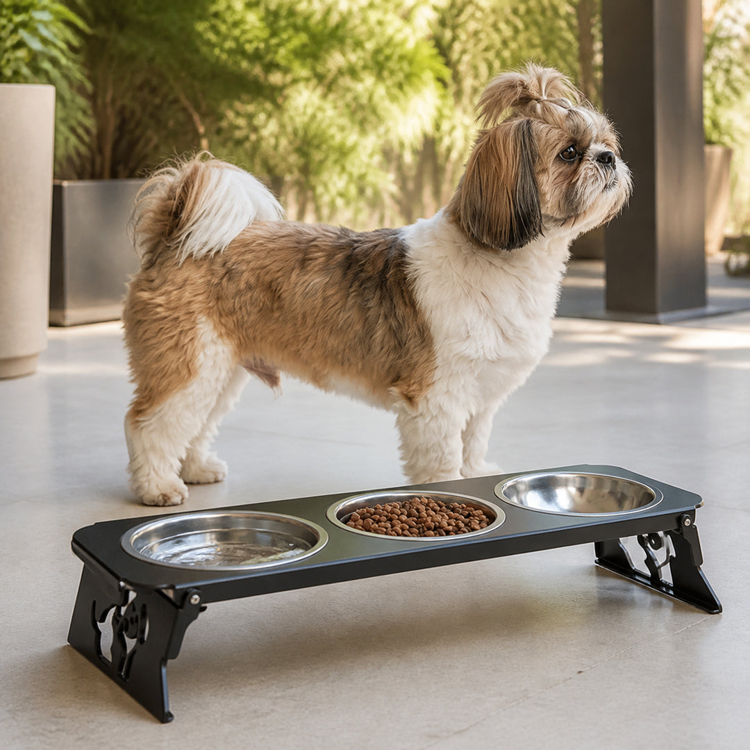 Comedouro Elevado para pets de Metal