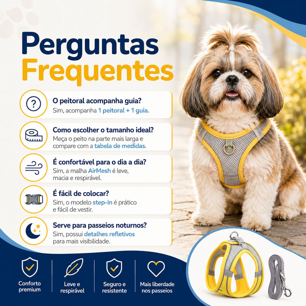 Colete Peitoral para Cães - Air Mesh™