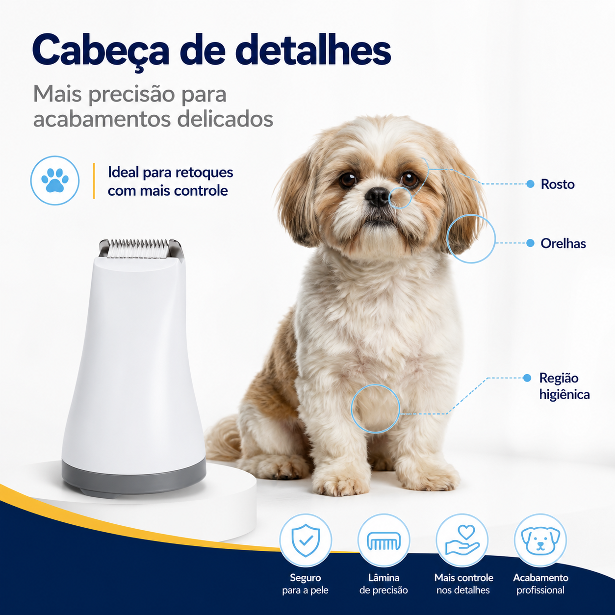 Aparador de Pelos para Cães - 4 em 1