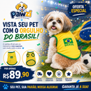 Blusa da seleção Brasileira pra cães - Promoção Copa do Mundo 2026