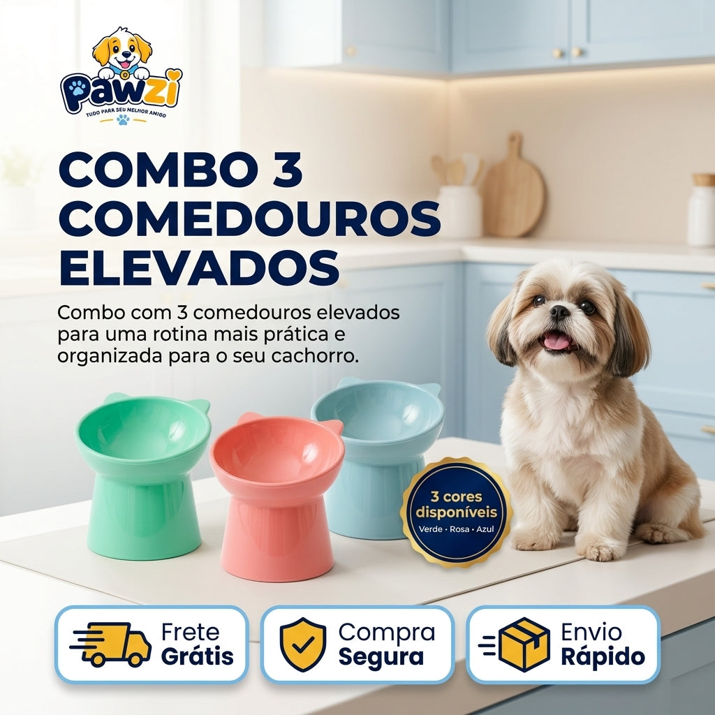 Comedouro Elevado Para Pets