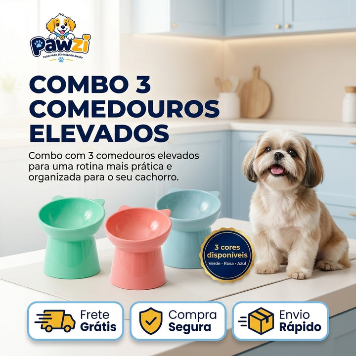 Comedouro Elevado Para Pets