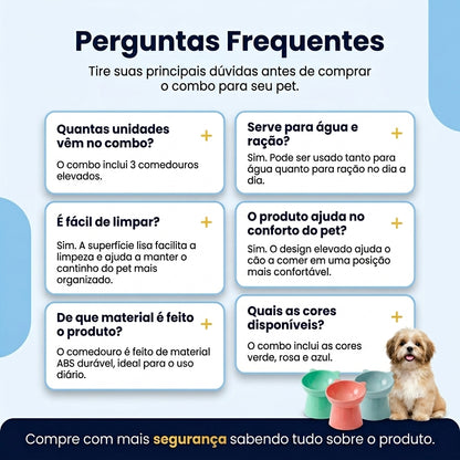 Comedouro Elevado Para Pets
